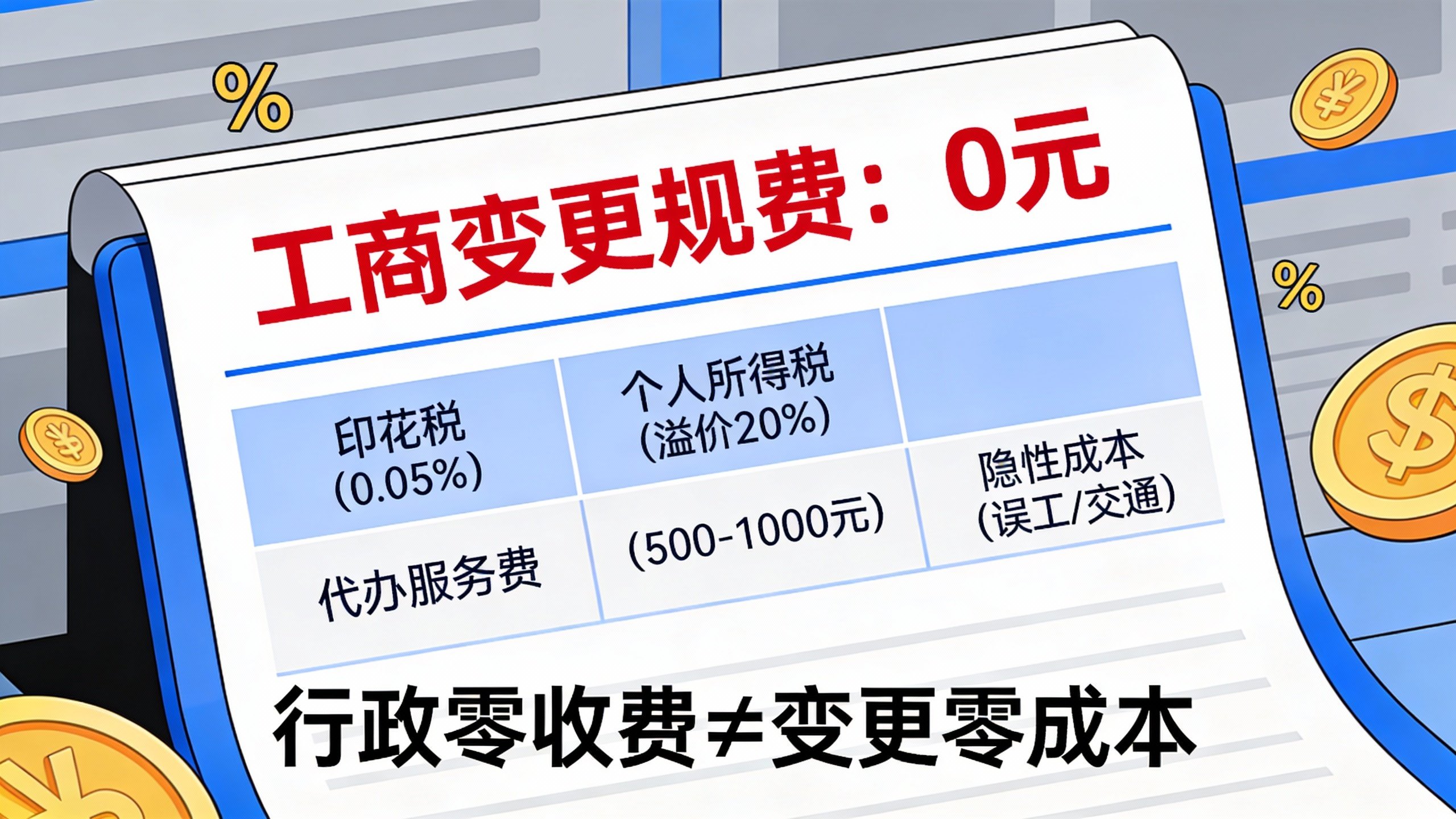 2026惠州股东变更费用清单及税务成本分析