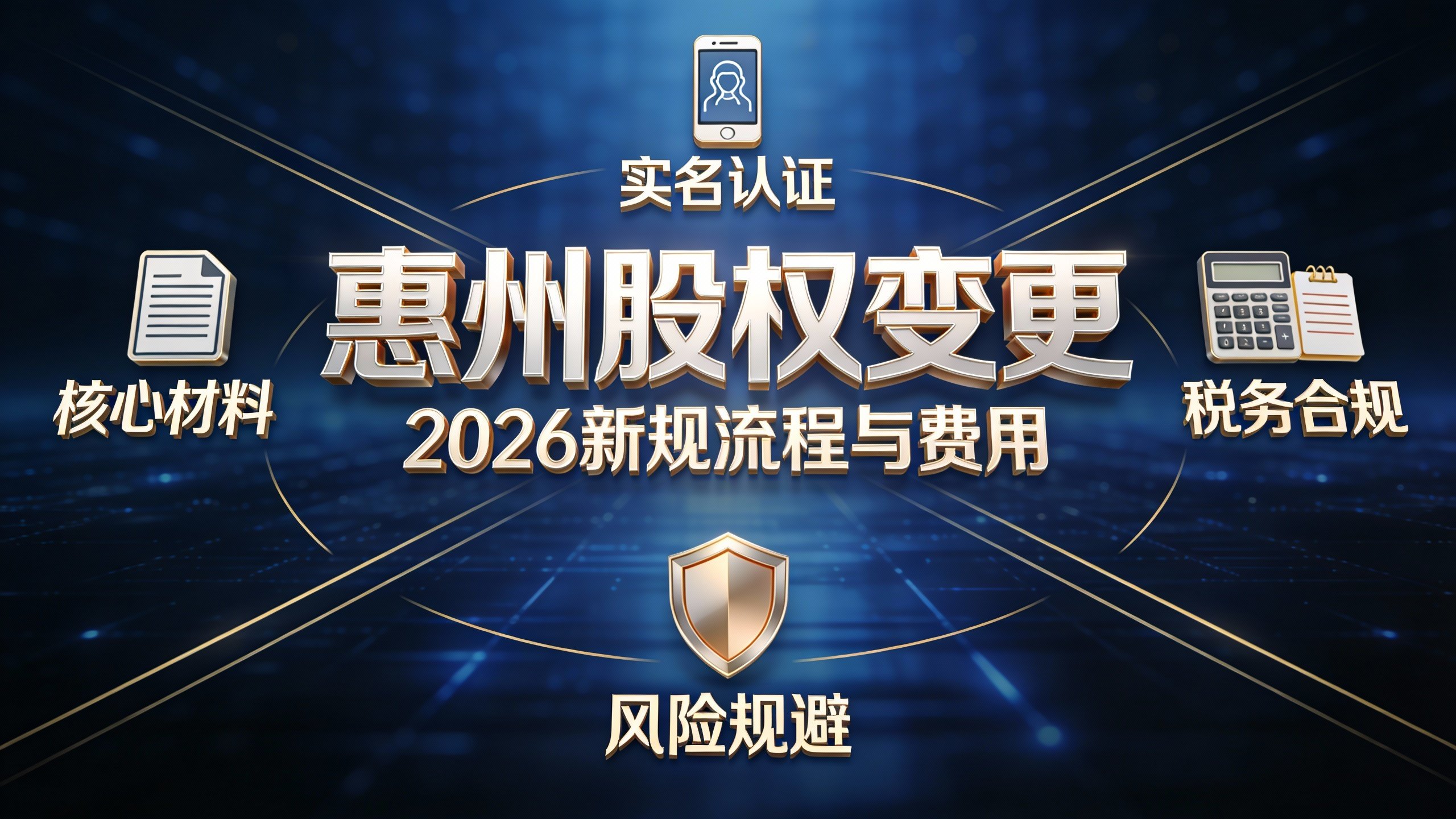 惠州公司股权变更2026新规流程与费用全攻略知识导图