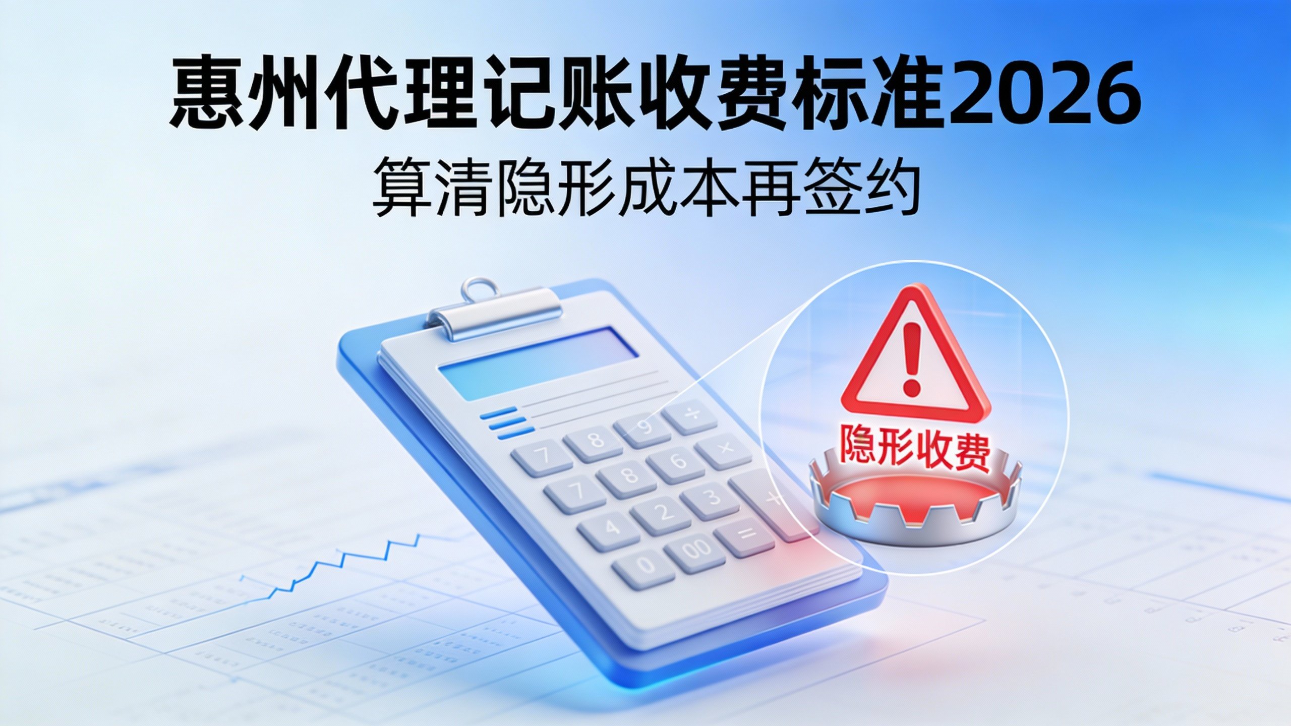 2026惠州代理记账收费标准与隐形成本揭秘
