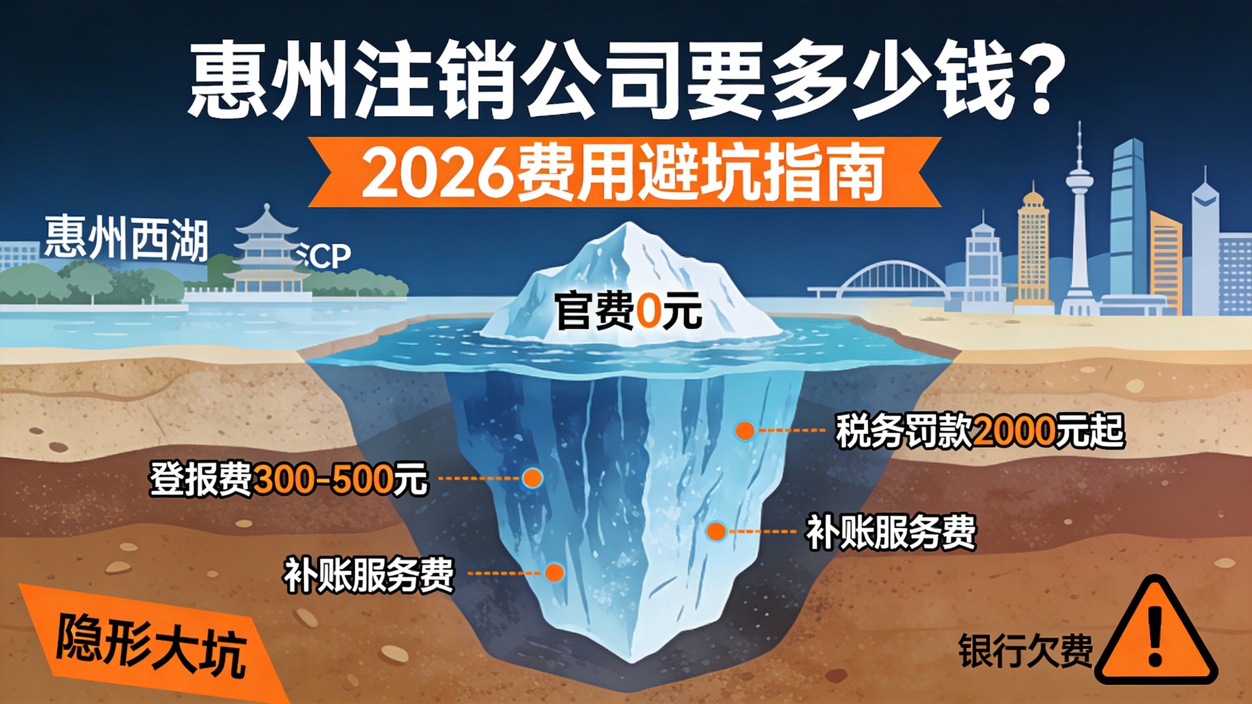 惠州注销公司费用明细与隐形成本分析图